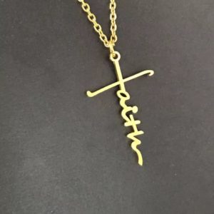 faith necklace gold