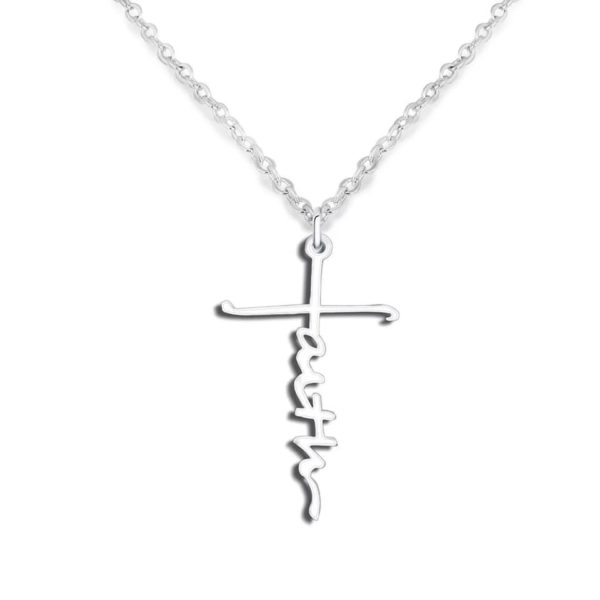 white faith necklace